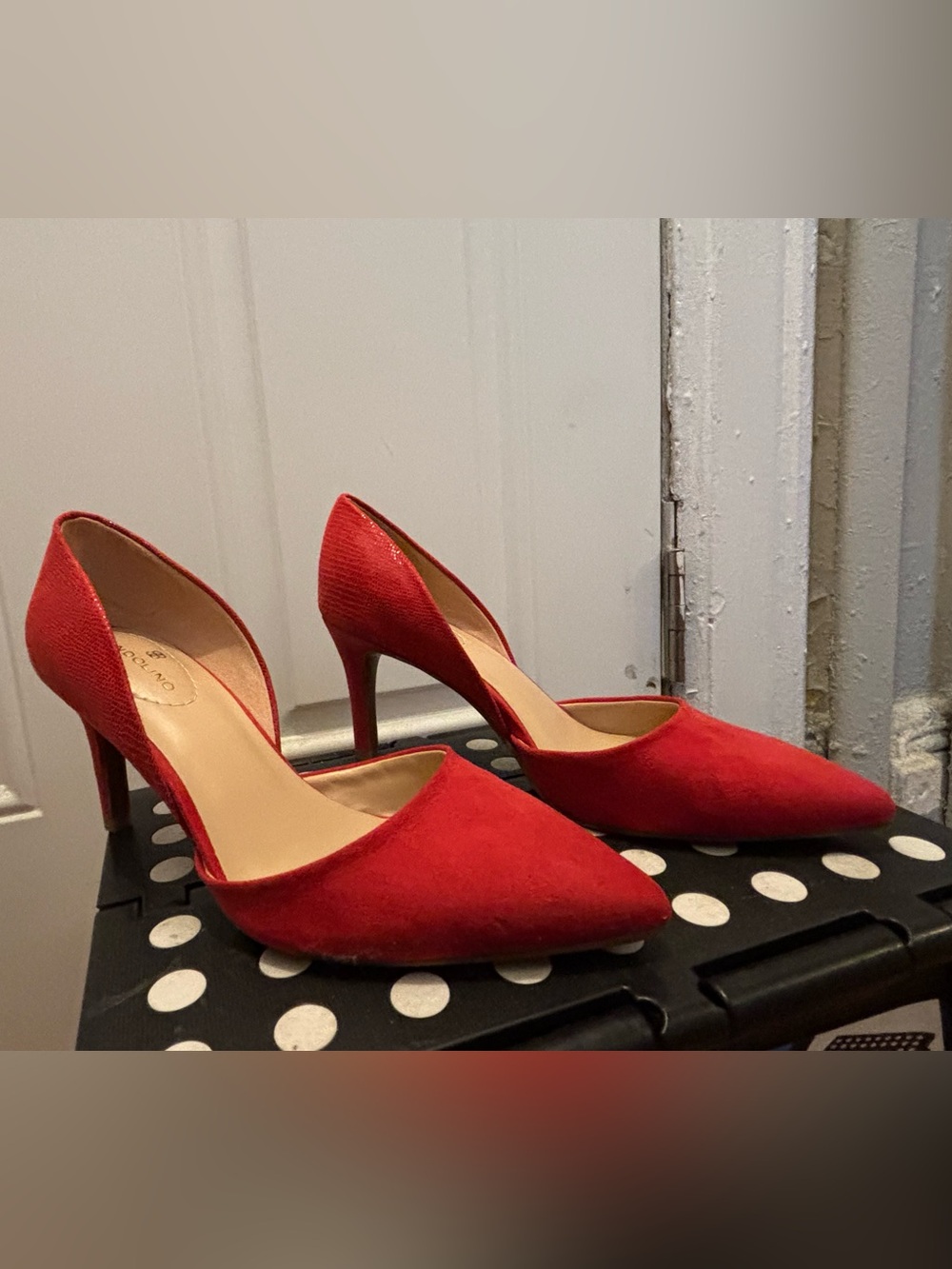 Bandolino Women's Red Pointed Toe D'Orsay Stiletto Heels